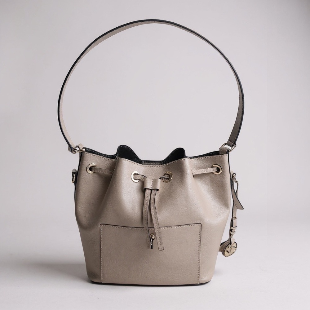 Michael Kors Gray Saffiano Leather Bucket Bag